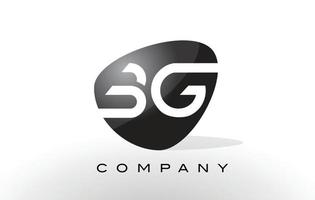 logotipo de bg. vector de diseño de letra.