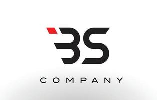 logotipo de bs. vector de diseño de letra.