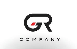 gr logo. vector de diseño de letra.