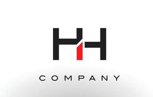 logotipo de hh. vector de diseño de letra.