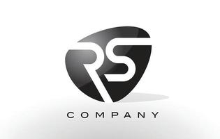 logotipo de rs. vector de diseño de letra.