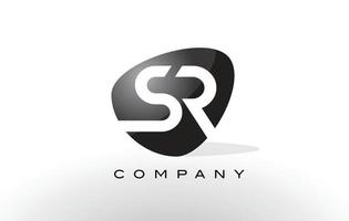 logotipo de sr. vector de diseño de letra.