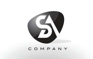SA Logo.  Letter Design Vector. vector
