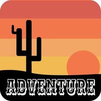 Adventure desert landscape vector