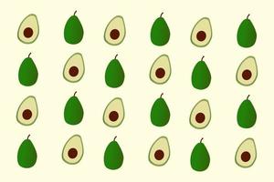 Avocado cute background vector