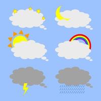Set of bubble text weather version vector