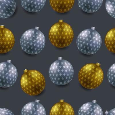 illustration of seamless graphic design pattren christmas balls