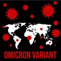 El virus variante omicron ataca al mundo. vector
