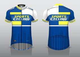 jersey design for cycling, front and back shirt view, fancy uniform and easy to edit and print, cycling team uniform vector