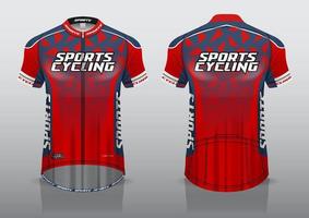 jersey design for cycling, front and back shirt view, fancy uniform and easy to edit and print, cycling team uniform vector