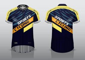 jersey design for cycling, front and back shirt view, fancy uniform and easy to edit and print, cycling team uniform