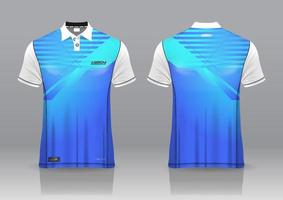 Diseño de uniforme de camisa de polo, se puede utilizar para bádminton, golf en la vista frontal, vista posterior. vector de maqueta de jersey, diseño premium muy simple y fácil de personalizar