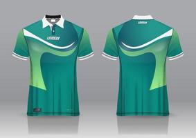 polo shirt uniform design, can be used for badminton, golf in front view, back view. jersey mockup Vector, design premium very simple and easy to customize vector