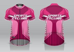 jersey design for cycling, front and back view, fancy uniform and easy to edit and print, cycling team uniform vector