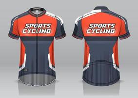 jersey design for cycling, front and back view, fancy uniform and easy to edit and print, cycling team uniform vector
