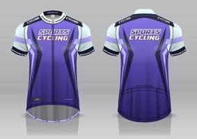 jersey design for cycling, front and back view, fancy uniform and easy to edit and print, cycling team uniform vector