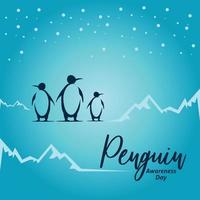 Penguin Awareness Day Vector Illustration