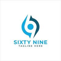 69 logo design, Sixty nine logo free vector