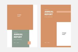 plantilla de portada de informe anual, adecuada para una herramienta de marketing empresarial de contenido vector