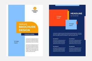 Simple brochure design template, suitable for marketing tool and content media social vector