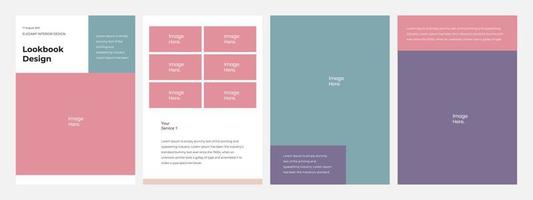 Modern brochure design template, suitable for marketing tool and content media social vector