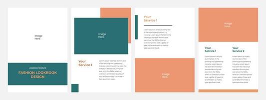 Elegant magazine brochure design template, suitable for marketing tool and content media social vector