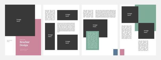Fashion brochure design template, suitable for marketing tool and content media social vector