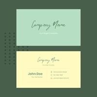 Pastel color business card, suitable for content marketing tool vector