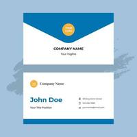 Blue business card design template, suitable for content marketing tool vector