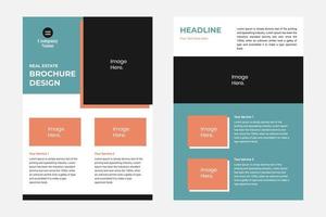 Creative property brochure design template, suitable for marketing tool and content media social vector