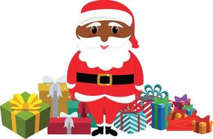 Santa Claus with Christmas gifts vector