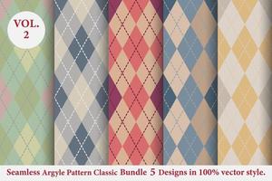 Argyle classic Pattern vector Bundle 5 designs Traditional,Fabric texture background