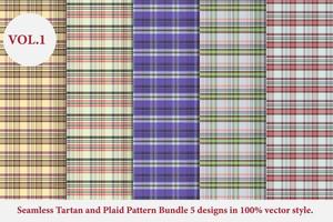 Tartan and Plaid Pattern Bundle Vol.21, Buffalo Vector, Fabric background wallpaper, Monochrome, collection Vector plaid