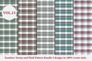 Tartan and Plaid Pattern Bundle Vol.21, Buffalo Vector, Fabric background wallpaper, Monochrome, collection Vector plaid