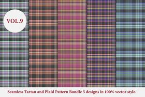 Tartan and Plaid Pattern Bundle Vol.21, Buffalo Vector, Fabric background wallpaper, Monochrome, collection Vector plaid