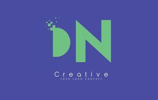 DN Letter Logo Design With Negative Space Concept. vector