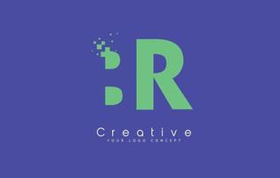 BR Letter Logo Design With Negative Space Concept. vector