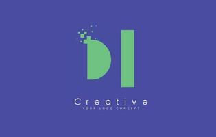 DI Letter Logo Design With Negative Space Concept. vector
