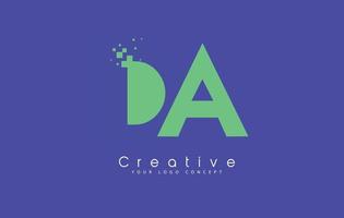 DA Letter Logo Design With Negative Space Concept. vector