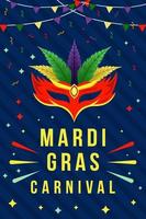 mardi gras carnival banner poster design. mardi gras vector illustration