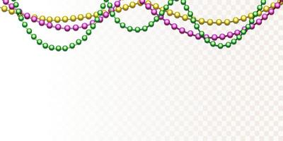 Mardi Gras Beads Vector PNG Images, Illustration With Beads And Feathers  Mardi Gras, Feather, Brazilian, Border PNG Image For Free Download