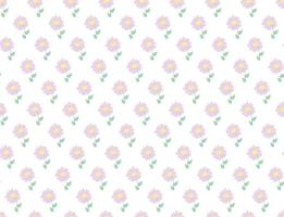 Floral pattern. Pretty flowers on white background. Printing with small wblue flowers. Ditsy print. Spring background. Cute floral pattern in the small flower. Floral chamomile background for textile vector