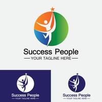 Success People Logo Vector  Design Template