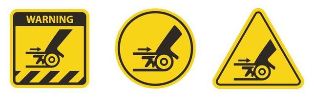 Beware Moving Machinery Symbol Sign Isolate On White Background,Vector Illustration vector