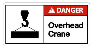 Danger Overhead Crane Symbol Sign On White Background vector