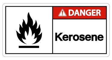 Danger Kerosene Symbol Sign On White Background vector