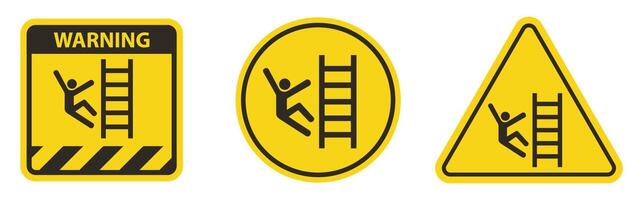 Caution Climb Hazard Symbol Sign Isolate On White Background vector