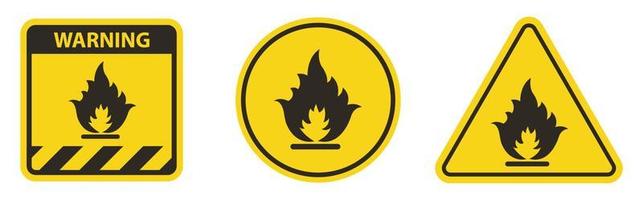 Beware Flammable Gas Symbol Isolate On White Background vector
