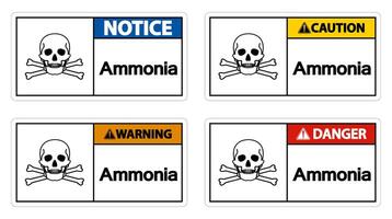 Ammonia Symbol Sign On White Background vector