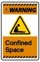 Caution Confined Space Symbol Sign Isolated On White Background vector